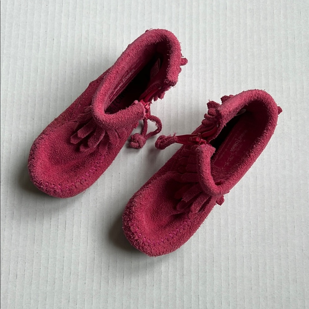 Moccasin Style Pink Baby Shoes
